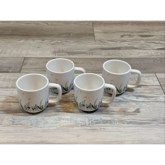 Target Bullseye Easter Ceramic Butterfly Pink and Blue Flower Coffee Mug Cup - Picture 1 of 8